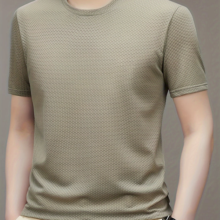Classic Fit Men's Crew Neck Short Sleeve T-Shirt - Soft, Breathable, Comfy, Stylish Summer Top - Perfect for Casual Wear, Outdoor Activities, and Travel