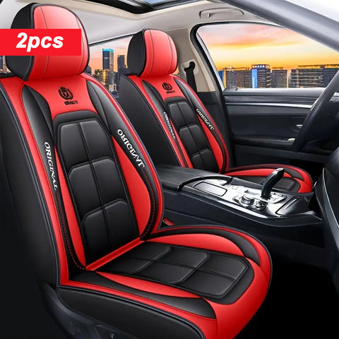 2pcs Premium Faux Leather Car Seat Covers - Fit, All-Season Protection for Pickup & SUVs - Auto Interior Accessories