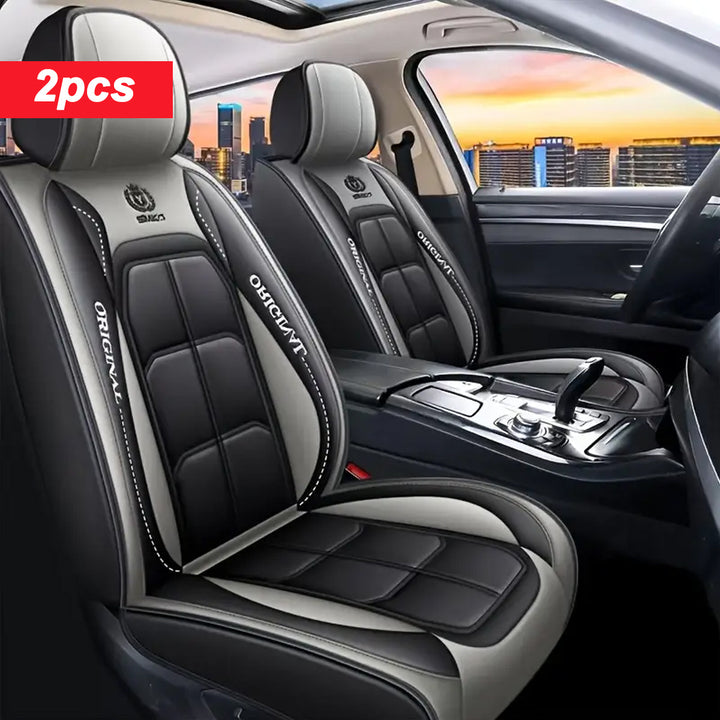 2pcs Premium Faux Leather Car Seat Covers - Fit, All-Season Protection for Pickup & SUVs - Auto Interior Accessories