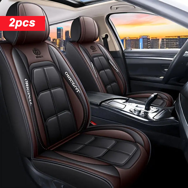 2pcs Premium Faux Leather Car Seat Covers - Fit, All-Season Protection for Pickup & SUVs - Auto Interior Accessories