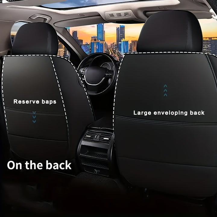 2pcs Premium Faux Leather Car Seat Covers - Fit, All-Season Protection for Pickup & SUVs - Auto Interior Accessories