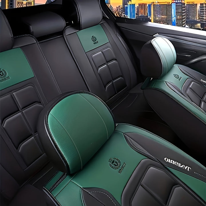 2pcs Premium Faux Leather Car Seat Covers - Fit, All-Season Protection for Pickup & SUVs - Auto Interior Accessories