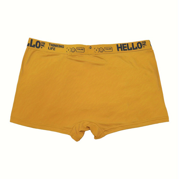 10pcs Men's Breathable Soft Boxer Briefs - Durable, Comfortable with Letter Waistband, Casual & Sporty Underwear Set