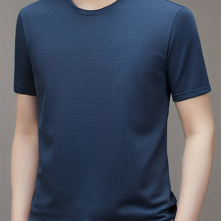 Classic Fit Men's Crew Neck Short Sleeve T-Shirt - Soft, Breathable, Comfy, Stylish Summer Top - Perfect for Casual Wear, Outdoor Activities, and Travel