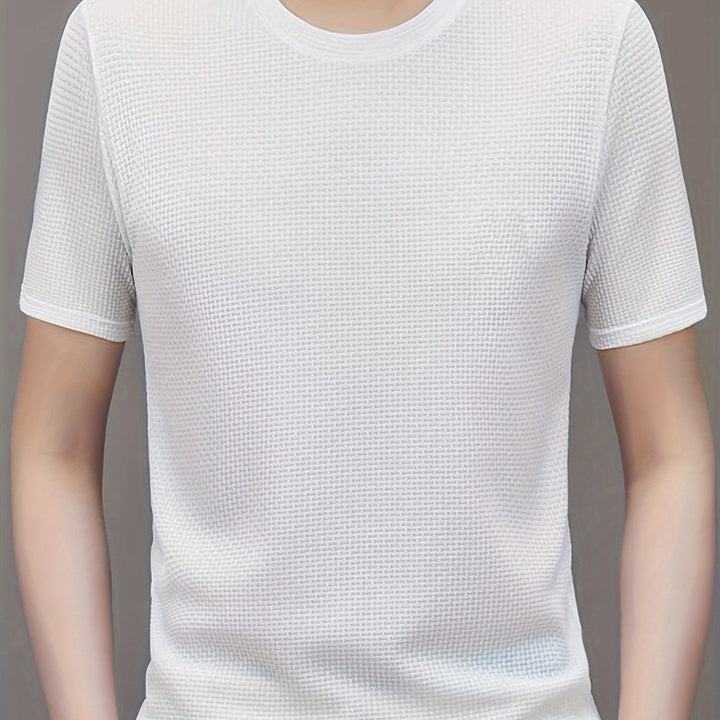 Classic Fit Men's Crew Neck Short Sleeve T-Shirt - Soft, Breathable, Comfy, Stylish Summer Top - Perfect for Casual Wear, Outdoor Activities, and Travel