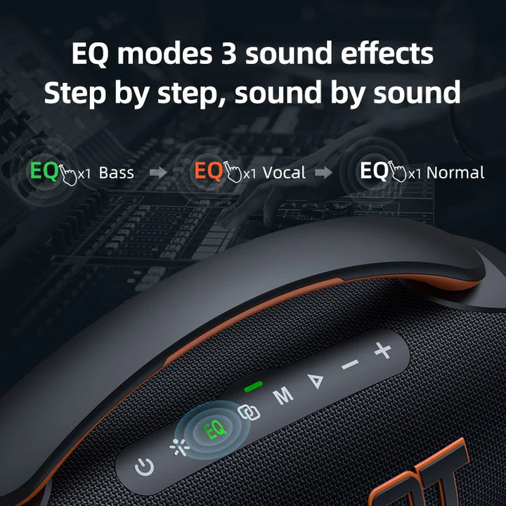 Zealot P12 Speaker 60W Portable Bluetooth Speaker with IPX6 Waterproof, Comfortable handle,Controllable lighting,TWS,AUX