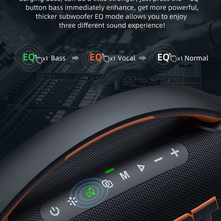 Zealot P12 Speaker 60W Portable Bluetooth Speaker with IPX6 Waterproof, Comfortable handle,Controllable lighting,TWS,AUX