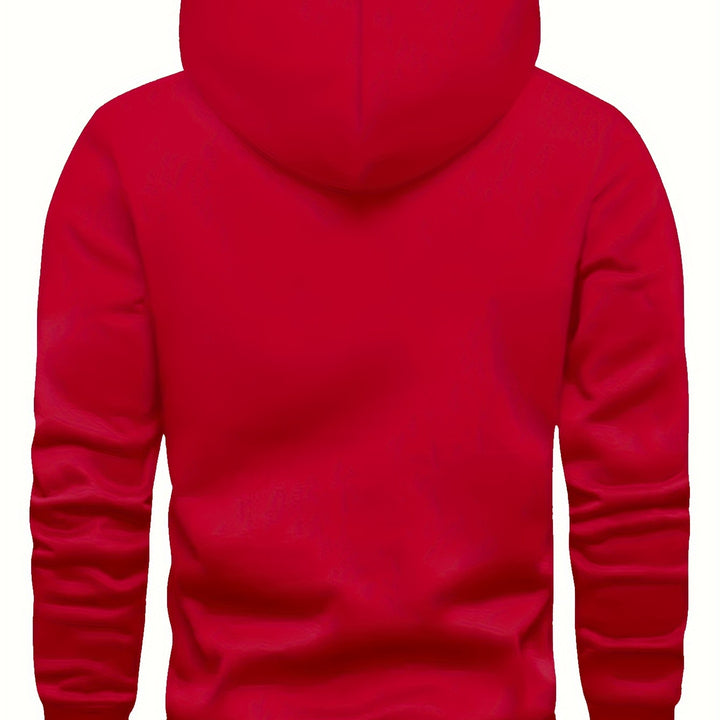 Mens' Country Pride Flag Hoodie - Soft Comfy Long Sleeve Pullover with Drawstring, Casual Fashion Daily Wear, Outdoor Enthusiast Essential, Patriotic Gift Idea