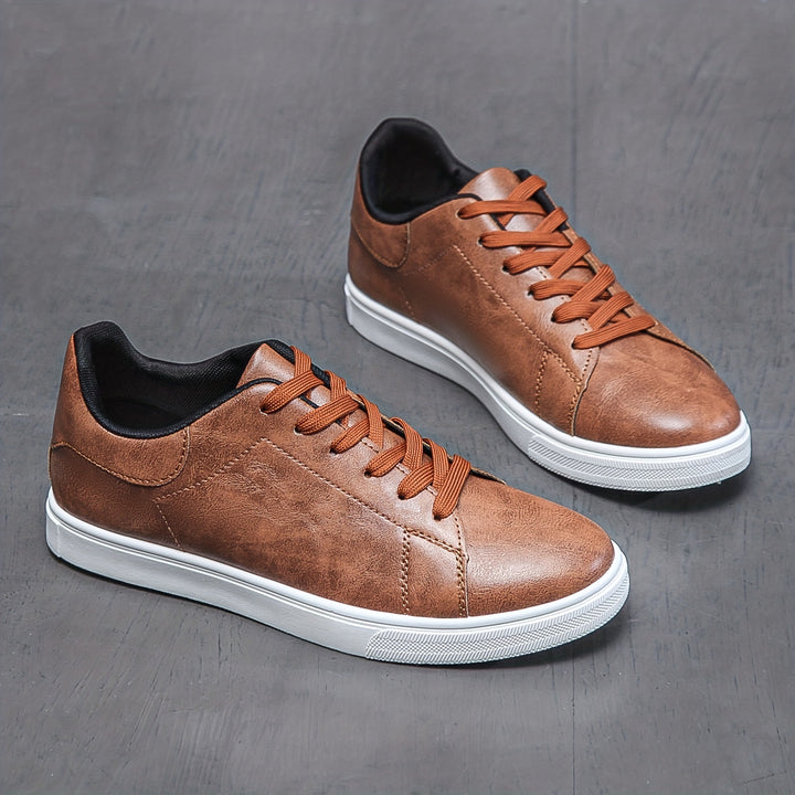 Stylish Comfort Lace Up Sneakers - Men Shoes with Lightweight, Non-slip, Breathable, and Trendy Design for Walking, Jogging, and Outdoor Activities - Perfect for Casual Wear