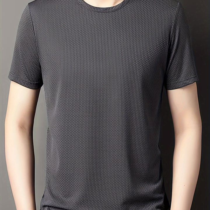 Classic Fit Men's Crew Neck Short Sleeve T-Shirt - Soft, Breathable, Comfy, Stylish Summer Top - Perfect for Casual Wear, Outdoor Activities, and Travel