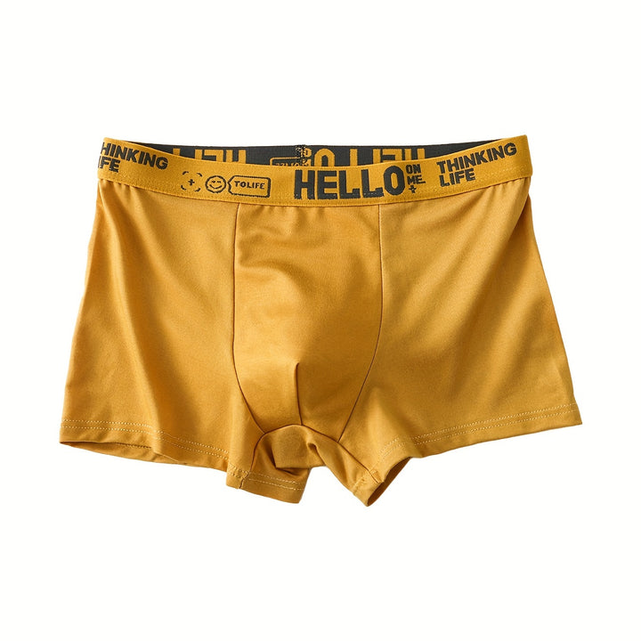 10pcs Men's Breathable Soft Boxer Briefs - Durable, Comfortable with Letter Waistband, Casual & Sporty Underwear Set